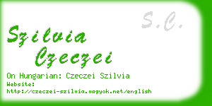 szilvia czeczei business card